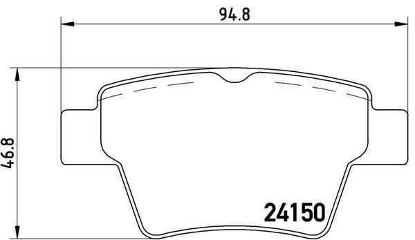 brembo BLACK PAD CITROEN C4 B5RFJ 2005/06〜2009/01 リア左右セット P61 080