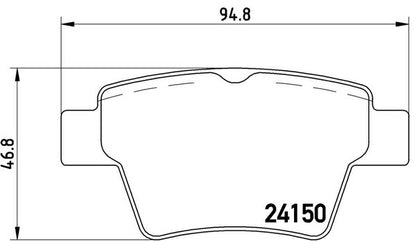 brembo BLACK PAD CITROEN C4 B5NFU 2005/06〜2009/01 リア左右セット P61 080