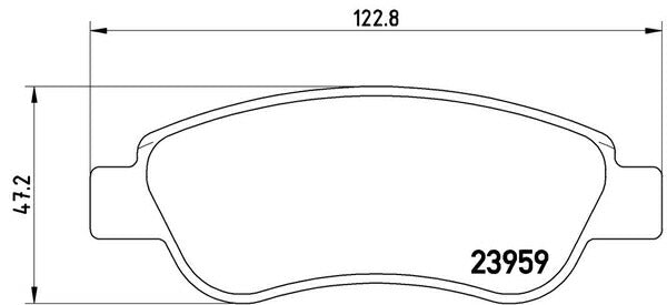 brembo BLACK PAD PEUGEOT 107 2005〜 フロント左右セット P61 081