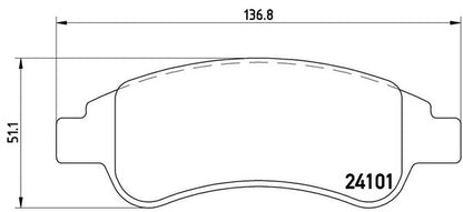 brembo BLACK PAD PEUGEOT 1007 A8NFU/A08NFU 2006/03〜 フロント左右セット P61 082