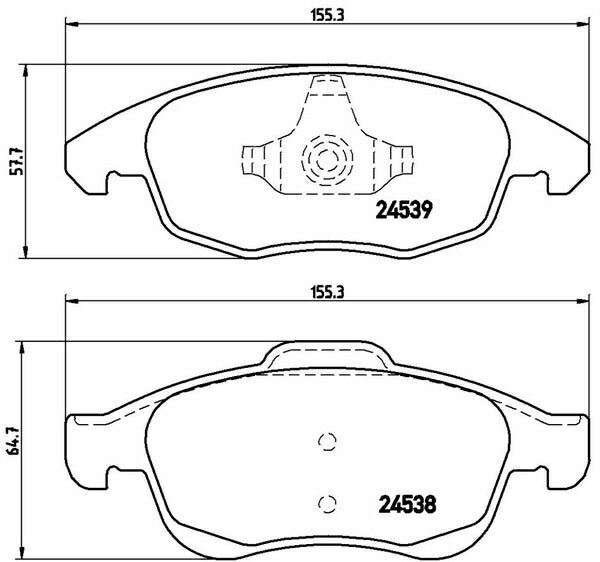 brembo BLACK PAD CITROEN C4 B7BH01 2016/07〜 フロント左右セット P61 083