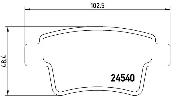 brembo BLACK PAD CITROEN C4 ピカソ B58RFJ/B58RFJP/B585FTP/B585FXP/B585F04P/B585F02P 2007/05〜2014/10 リア左右セット P61 085