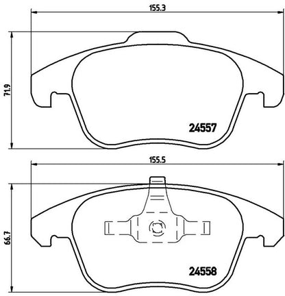 brembo BLACK PAD CITROEN C4 ピカソ B58RFJ/B58RFJP/B585FTP/B585FXP/B585F04P/B585F02P 2007/05〜2014/10 フロント左右セット P61 086