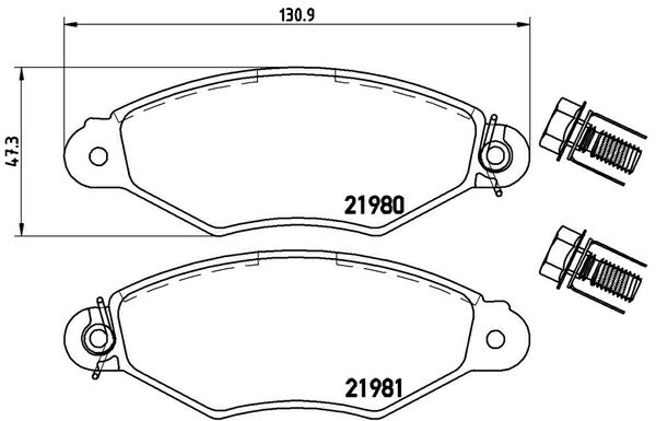 brembo BLACK PAD PEUGEOT 206 T14/T14A/T1KFW 1999/05〜2007/03 フロント左右セット P61 098