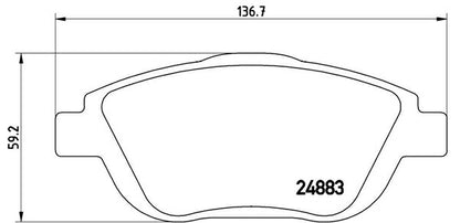 brembo BLACK PAD CITROEN DS3 A5C5F04 2010/05〜 フロント左右セット P61 103