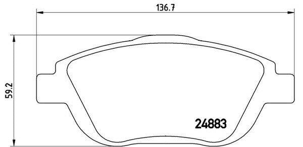 brembo BLACK PAD CITROEN DS3 A5C5F01 2010/05〜 フロント左右セット P61 103