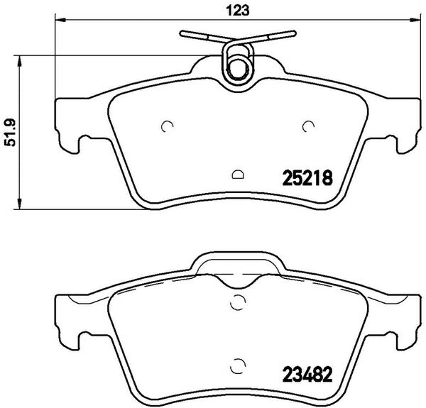 brembo BLACK PAD PEUGEOT 508/508 SW W25F02/W2W5F02 2011/07〜2014/12 リア左右セット P61 110