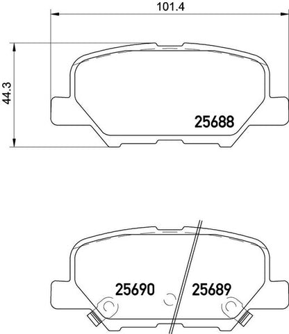 brembo BLACK PAD マツダ アテンザワゴン GJEFW/GJ5FW 2012/11〜2019/08 リア左右セット P61 111