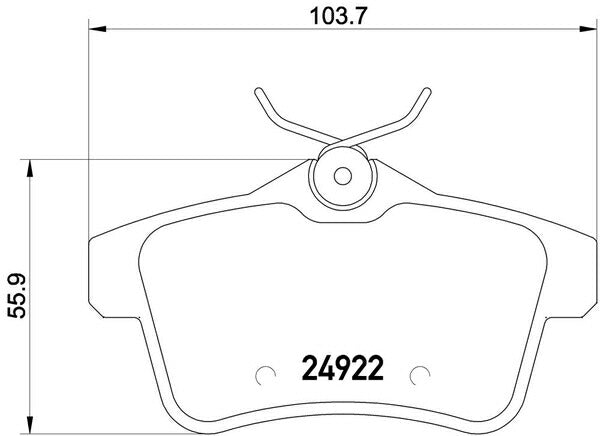brembo BLACK PAD CITROEN DS4 B7C5F03S 2011/09〜 リア左右セット P61 114