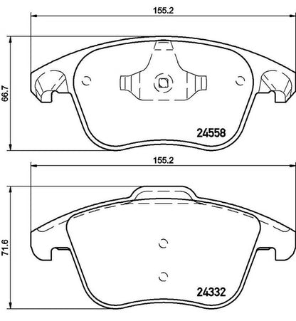 brembo BLACK PAD PEUGEOT 5008 T875F02 2013/02〜 フロント左右セット P61 117