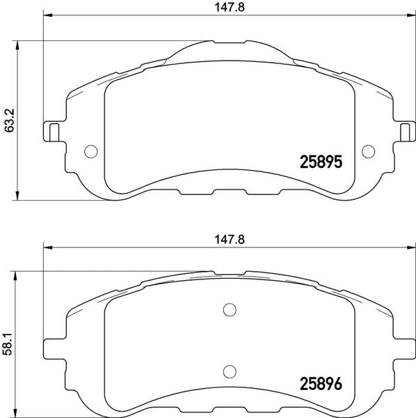 brembo BLACK PAD PEUGEOT 308 T9BH01/T9WBH01 2016/07〜2018/12 フロント左右セット P61 120