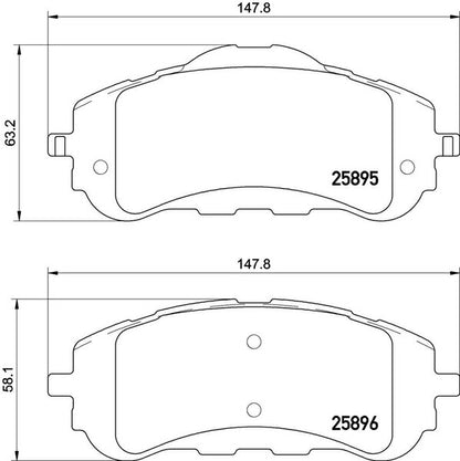 brembo BLACK PAD PEUGEOT 308 T9YH01/T9WYH01 2018/12〜 フロント左右セット P61 120