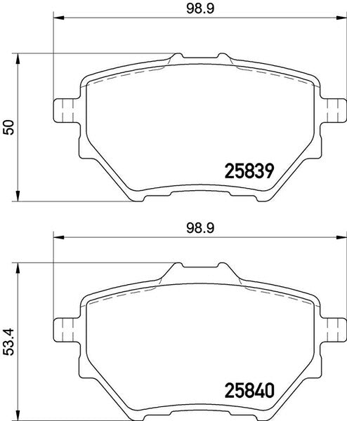 brembo BLACK PAD PEUGEOT 308 T9YH01/T9WYH01 2018/12〜 リア左右セット P61 122