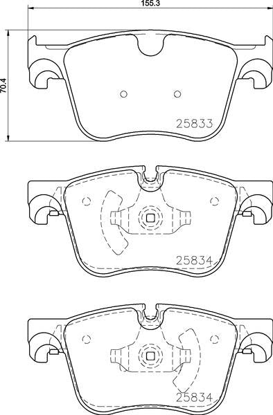 brembo BLACK PAD CITROEN C4 ピカソ B785G01/B78AH01 2014/10〜 フロント左右セット P61 127