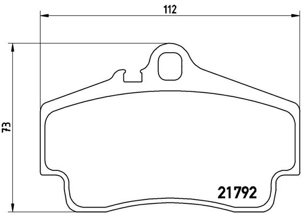 brembo BLACK PAD PORSCHE ボクスター 98726 2004/12〜2006/07 リア左右セット P65 008