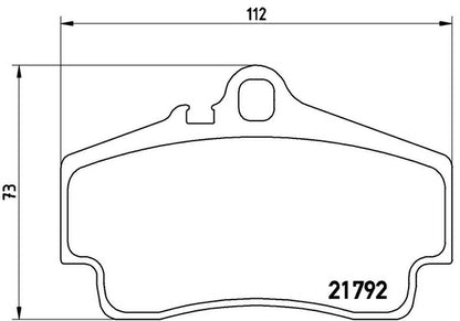 brembo BLACK PAD PORSCHE 911 99705/99705K 2004/08〜2008/06 リア左右セット P65 008