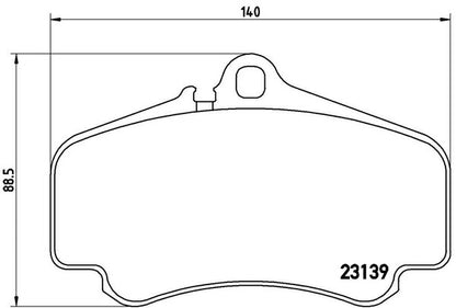 brembo BLACK PAD PORSCHE 911 997MA101S 2011/06〜 フロント左右セット P65 011
