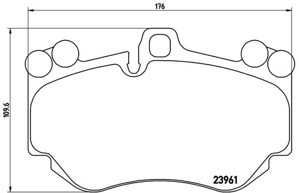 brembo BLACK PAD PORSCHE カイエン 9PAM4851A 2006/12〜2010/03 フロント左右セット P65 016