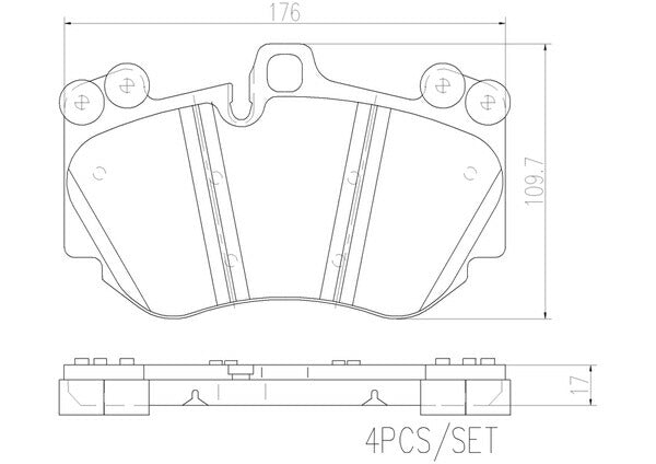brembo CERAMIC PAD PORSCHE カイエン 9PAM4851TA 2008/07〜2010/03 フロント左右セット P65 016N