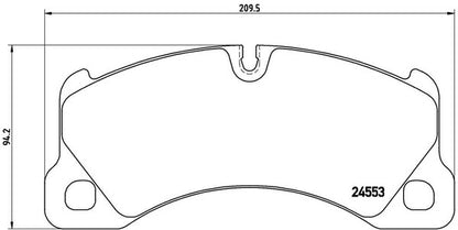 brembo BLACK PAD PORSCHE カイエン 92ACUR 2014/07〜 フロント左右セット P65 017