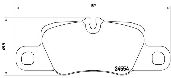 brembo BLACK PAD PORSCHE パナメーラ 970M48TA 2011/06〜2013/03 リア左右セット P65 020