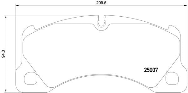 brembo BLACK PAD PORSCHE パナメーラ 970CWA 2013/04〜2016/07 フロント左右セット P65 021