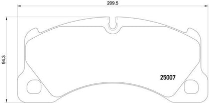 brembo BLACK PAD PORSCHE パナメーラ 970CGEA 2013/04〜 フロント左右セット P65 021