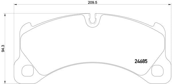 brembo BLACK PAD PORSCHE カイエン 92AM5502 2010/03〜2014/10 フロント左右セット P65 026