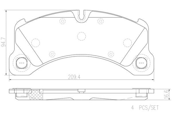 brembo CERAMIC PAD PORSCHE カイエン 92AM5502 2010/03〜2014/10 フロント左右セット P65 026N