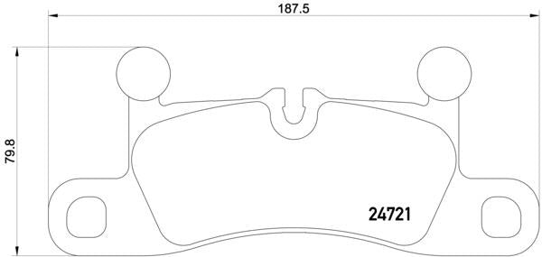 brembo BLACK PAD PORSCHE カイエン 92AM5502 2010/03〜2014/10 リア左右セット P65 027