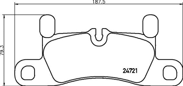 brembo BLACK PAD PORSCHE カイエン 92AM48A 2010/03〜 リア左右セット P65 030