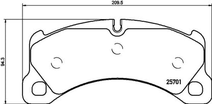 brembo BLACK PAD PORSCHE マカン 95BCTM 2014/04〜2018/12 フロント左右セット P65 033