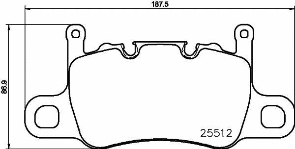 brembo BLACK PAD PORSCHE ケイマン 981 2015/04〜2016/03 リア左右セット P65 037