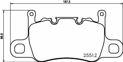 brembo BLACK PAD PORSCHE 718ケイマン 982 2019/01〜 リア左右セット P65 037