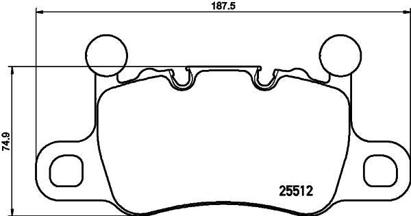 brembo BLACK PAD PORSCHE 911 991MA175 2013/06〜2014/06 リア左右セット P65 038