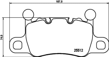 brembo BLACK PAD PORSCHE 911 991H2/991J2 2015/12〜 リア左右セット P65 038