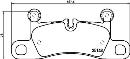 brembo BLACK PAD PORSCHE ボクスター 981DBX 2015/04〜2016/01 リア左右セット P65 042