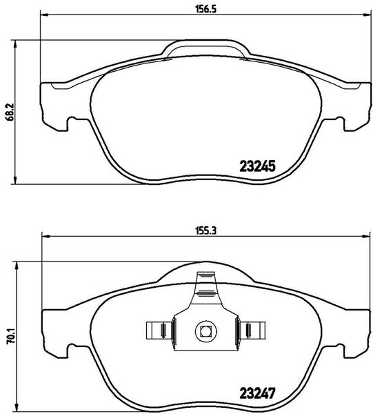 brembo BLACK PAD RENAULT ラグナ GF4 2003〜 フロント左右セット P68 030