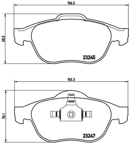 brembo BLACK PAD RENAULT ラグナ GF4 2003〜 フロント左右セット P68 030