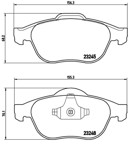 brembo BLACK PAD RENAULT ラグナ GL7X 2003〜 フロント左右セット P68 032