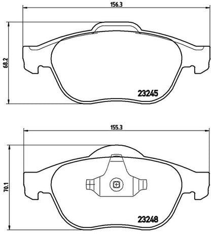 brembo BLACK PAD RENAULT ラグナ GL7X 2003〜 フロント左右セット P68 032