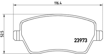 brembo BLACK PAD RENAULT ルーテシア(クリオ)III RK4M/RK4MC 2006/03〜2013/09 フロント左右セット P68 033