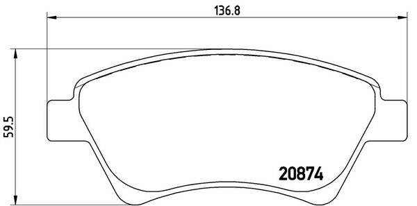 brembo BLACK PAD RENAULT グランセニック JMF4 2005/09〜 フロント左右セット P68 034