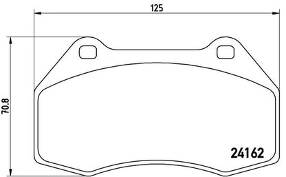 brembo BLACK PAD RENAULT ルーテシア(クリオ)III RF4C 2009/10〜2013/09 フロント左右セット P68 036