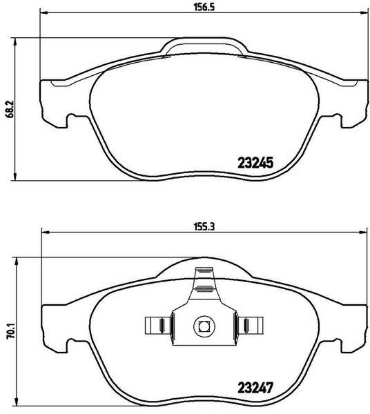 brembo BLACK PAD RENAULT グランセニック JMF4 2005/09〜 フロント左右セット P68 040