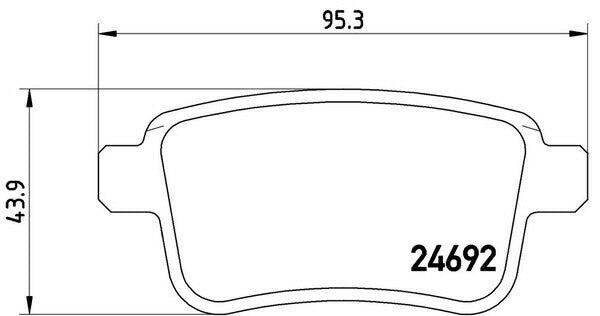brembo BLACK PAD RENAULT カングービボップ KWK4MG 2010/09〜2012/03 リア左右セット P68 043