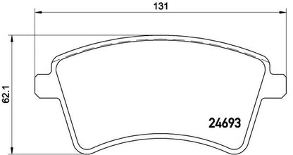 brembo BLACK PAD RENAULT カングー KWK4M 2009/09〜 フロント左右セット P68 044