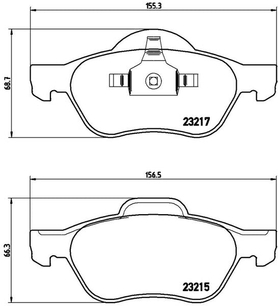 brembo BLACK PAD RENAULT メガーヌII MK4M/MK4MM/MF4/MF4M 2004/10〜 フロント左右セット P68 048