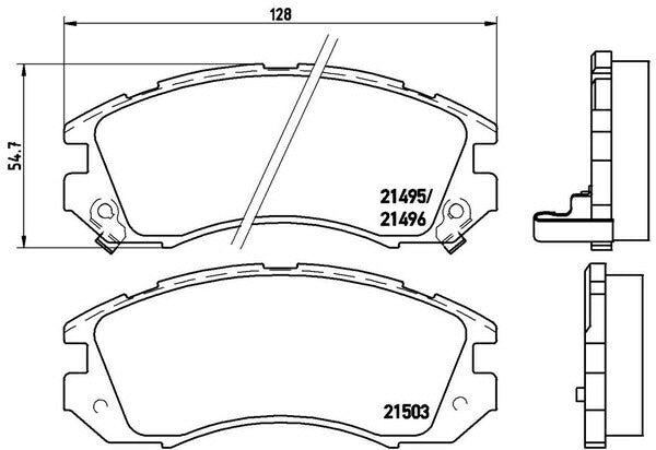 brembo BLACK PAD スバル レガシィセダン/レガシィB4 BC5 1989/02〜1993/09 フロント左右セット P78 004