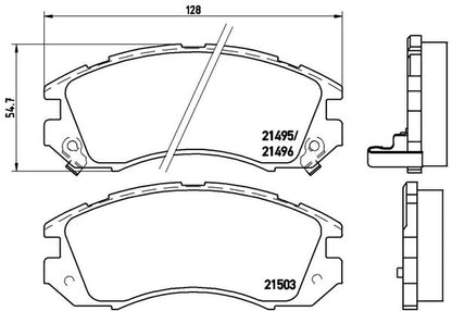 brembo BLACK PAD スバル インプレッサ GF3/GF4 1992/10〜1996/08 フロント左右セット P78 004